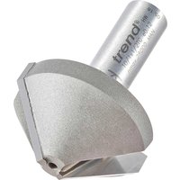 Trend Mortar Groove Large Chamfer Router Cutter, silver with angled cutting edge and cylindrical shank.