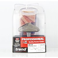Trend bevel cutter with silver blade, red packaging, and clear plastic case, labeled "Professional Quality Router Cutter."