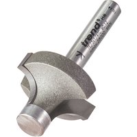 Trend Pin Guided Round Over Cutter, silver metal with engraved logo, curved cutting edges, cylindrical shank.