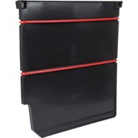 Black Trend Pro Storage Cart Divider with red elastic bands and rectangular shape.