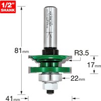 Trend Profile Scriber Flat Classic Set with silver shank, green cutting edge, and measurement details.
