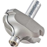 Silver Trend Quirk Topped Ogee router cutter with bearing guide and curved cutting edge.