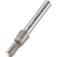 Router bit with silver cylindrical shank, engraved text, and cutting edge, 3.2mm radius, 6.3mm diameter.