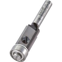Silver Trend Rotatip Trimmer Bearing Guided Router Cutter with cylindrical shaft and sharp cutting edges.