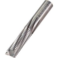 Silver Trend roughing spiral phenolic router cutter with sharp, twisted flutes and a cylindrical shank.