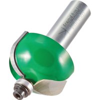 Silver Trend router bit with green self-guided radius tip and 12.7mm diameter.