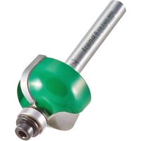 Trend self-guided router bit with green coating, 7.9mm radius, silver shank, and bearing guide.