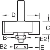 Diagram of Trend rebater cutter, 35mm diameter, 12.7mm cut, with labeled dimensions and a cylindrical shank.