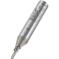 Silver Trend single flute cutter, 1.5mm diameter, cylindrical body with engraved text, tapered cutting tip.