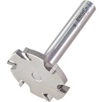Silver Trend Six Wing Trimmer Router Cutter with six sharp blades and cylindrical shank.