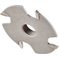 Circular metal slotter blade with 2mm kerf, M12mm bore, and three sharp cutting edges by Trend.