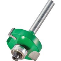 Trend slotting cutter with green body, 8mm cut, silver shaft, and bearing guide.