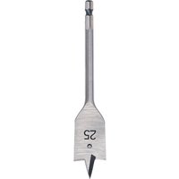 Silver Trend Snappy flat bit, 10mm, with hex shank and sharp spade tip for wood drilling.