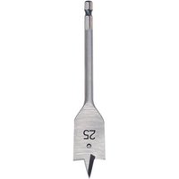 Silver Trend Snappy flat bit, 16mm, with hex shank and sharp pointed tip for wood drilling.
