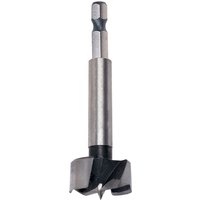 Trend Snappy Forstner bit, 10mm, silver with hex shank and sharp cutting edges.