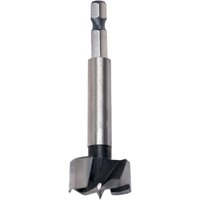 Trend Snappy Forstner Drill Bit with silver cylindrical body and sharp cutting edges, hex shank.
