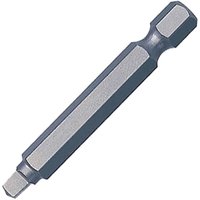 Gray Trend Snappy Square Robertson screwdriver bit with hex shank and square tip.