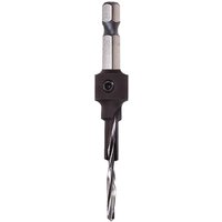 Trend Snappy Stepped Drill for RTA Bolts, silver hex shank, black stepped body, sharp spiral tip.