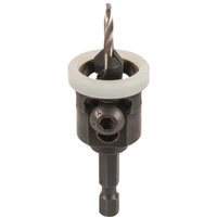 Black and silver Trend Snappy TCT metric screw countersink with adjustable depth stop and hex shank.