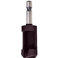 Black Trend tube plug cutter with silver hex shank and sharp cutting edges, 9.5mm size.