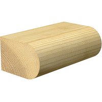 Wooden Trend staff bead with 8mm radius, smooth curved edge, and natural grain finish.