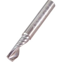 Silver Trend STC spiral upcut plastic router cutter with a smooth cylindrical shank and spiral fluted tip.