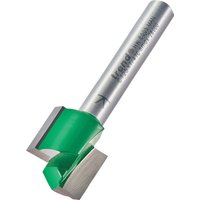Trend straight router bit, silver with green cutting edge, 15.9mm diameter, 12.7mm cut length.