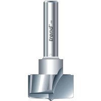 Trend TCT No Scriber Hinge Sinking Bit, silver with cylindrical shank and sharp cutting edges.