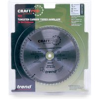 Trend Craft Pro 210mm circular saw blade, 48 teeth, 30mm bore, silver with black text, in clear packaging.