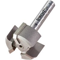 Silver Trend trimmer router cutter with dual fluted blades and cylindrical shank.