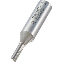 Silver Trend two flute router bit, 5mm diameter, with engraved branding and tapered shank.