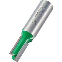 Silver Trend two flute cutter with green tip, 10mm diameter, engraved text on the side.