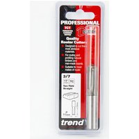 Trend two flute cutter, 11mm diameter, silver with red packaging, clear plastic case, labeled for professional use.