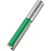 Two flute cutter with silver shank and green body, 12.7mm diameter, by Trend.