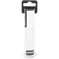 Trend Two Flute Cutter, 12.7mm diameter, in a clear cylindrical case with black top and Trend logo.