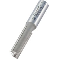 Silver Trend two flute cutter, 12mm diameter, cylindrical shank, engraved branding, sharp dual cutting edges.