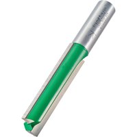 Silver and green Trend two flute cutter, 15.9mm diameter, with a cylindrical shank and sharp cutting edges.