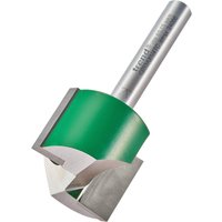 Trend Two Flute Cutter, 25mm diameter, silver shaft, green coating, sharp cutting edges, single piece.
