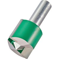 Trend two flute cutter, 30mm diameter, silver shaft, green and silver cutting head, engraved branding.