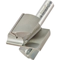 Silver Trend two flute cutter, 44.5mm diameter, with cylindrical shank and sharp angled cutting edges.