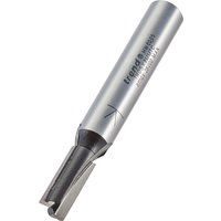 Silver Trend two flute cutter, 6.35mm diameter, with engraved branding and sharp cutting edges.