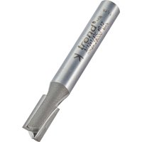 Silver Trend two flute cutter, 6.3mm diameter, cylindrical shank, engraved logo and text on the side.