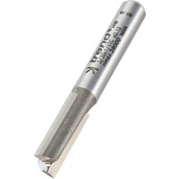 Silver Trend two flute cutter, 7.5mm diameter, cylindrical shank, engraved text, sharp cutting edges.