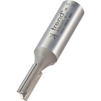 Trend silver two flute cutter, 7mm diameter, cylindrical shank, engraved branding on the side.