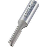 Silver Trend two flute cutter, 8mm diameter, cylindrical shank, engraved branding on the side.