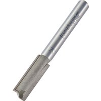 Silver Trend two flute cutter, 8mm diameter, cylindrical shank, engraved branding on the side.