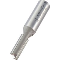 Silver Trend two flute cutter, 9mm diameter, cylindrical shank, engraved branding, sharp cutting edges.