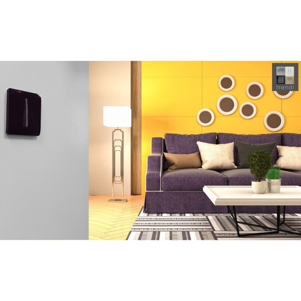 Trendi Switch 1 Gang 10amp Plum Purple Intermediate Rocker Light Switch - image 4