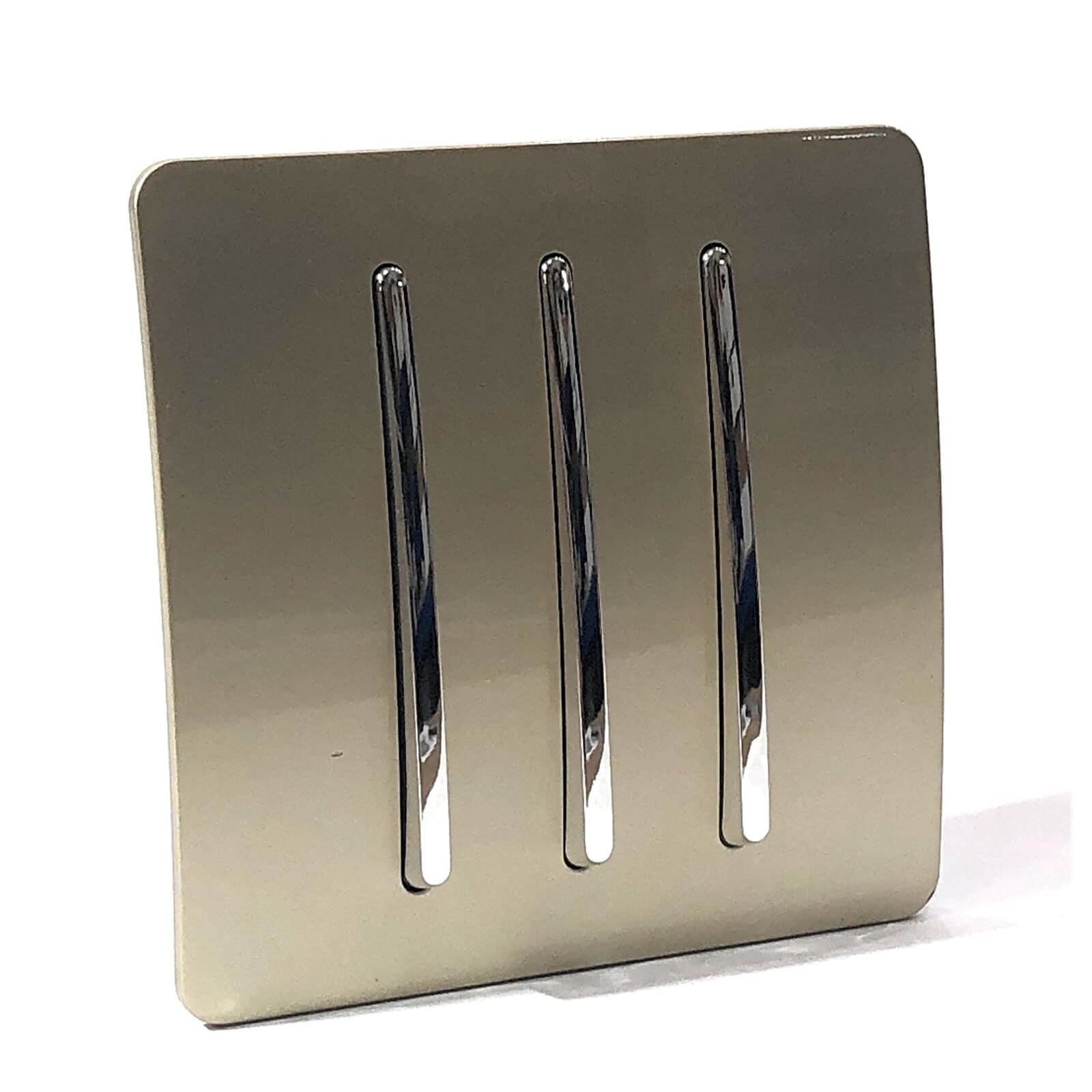 Trendi Switch 3 Gang 10amp 1 or 2 Way Champagne Gold Rocker Light Switch - image 2