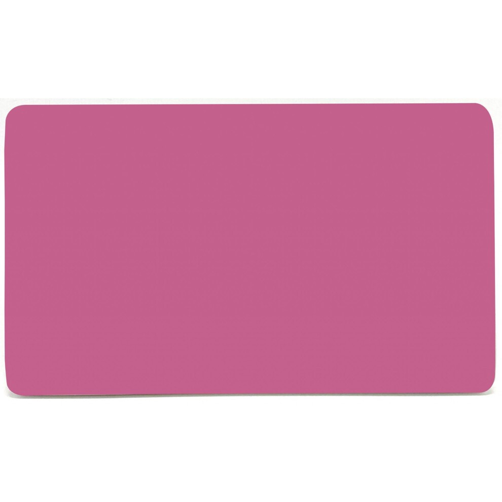 Glossy pink double blanking plate with a modern artistic design, suitable for two gang switch fittings, made by Trendi Switch.